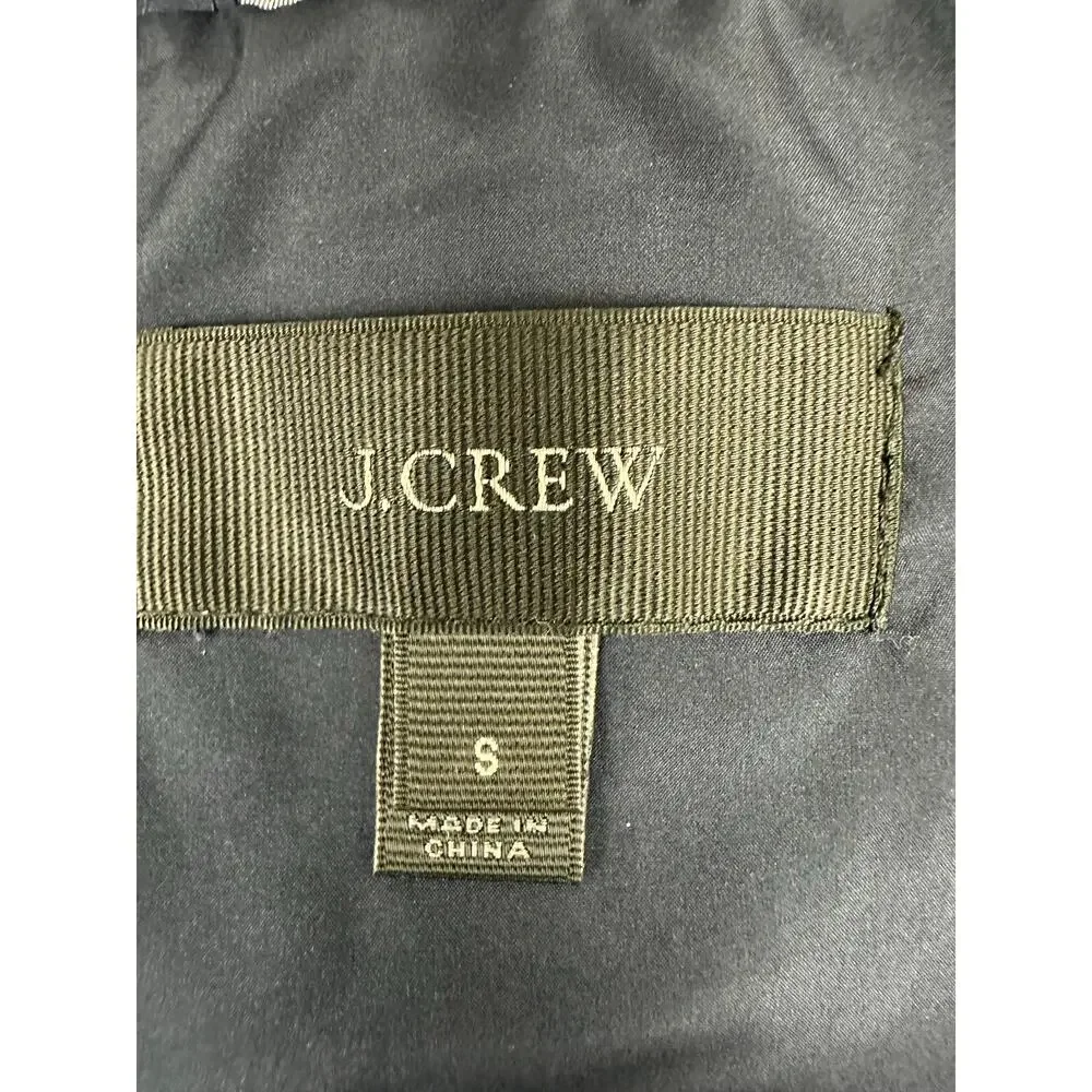 J Crew Excursion Quilted Down Puffer Vest Buffalo Plaid Navy Cream NWOT - S